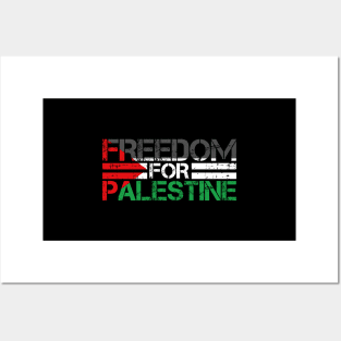 Freedom For Palestine - Distressed Falastini Flag Posters and Art